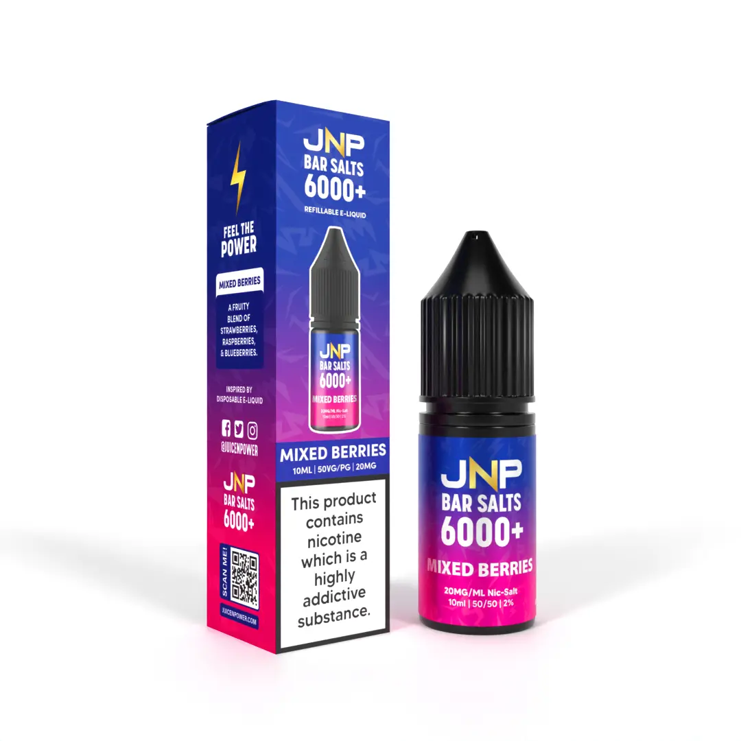 Mixed Berries Nic Salt E liquid by JNP Bar Salts 6000 10ml 